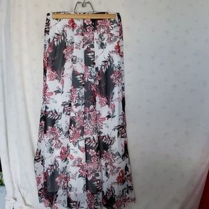 Plus size Skirt Set, 2 pc. Black/white/red